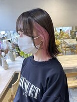 サンク 原宿 表参道(cinq)&nbsp;インナーカラーイヤリングカラーフェイスフレーミングブリーチ