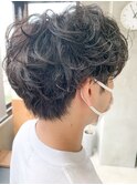 メンズマッシュ、スパイラルパーマ、くるくるパーマ、無造作