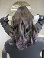 ジエクト カナウ(The Ect canow)&nbsp;ゆるふわミディアム/エンドカラー/シルバーベージュ/ネイビー