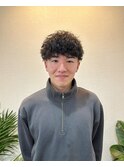 『スパイラルパーマ+マッシュ』