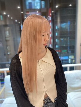アロマ ヘアルーム 池袋店(AROMA hair room) ピンクベージュ×ケアブリーチ×ダブルブリーチ