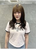 ルーツカラーデザインカラーブリーチベージュレイヤーカット