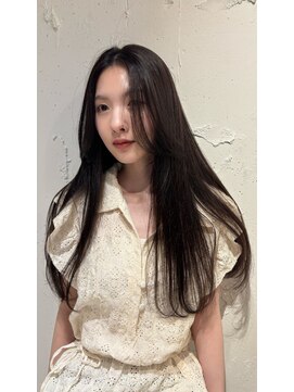 ラミエ バイ メルト 吉祥寺(lamie by melt) 小川/ブリーチなしベージュ透明感カラー顔まわりカット髪質改善