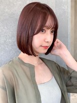 ◇切りっぱなしボブ 顔周りカット 縮毛矯正 髪質改善 表参道
