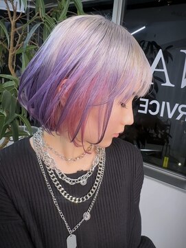 イエナ 渋谷(IENA) デザインカラーケアブリーチダブルカラーピンクベージュカラー