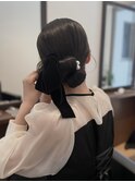 結婚式お呼ばれヘアに大人気ボブヘアのカチモリアレンジ
