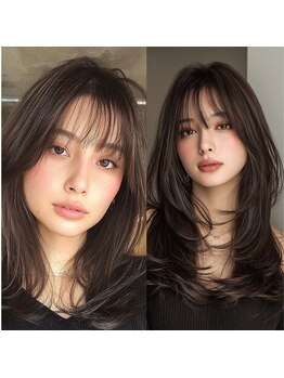 ハーシーバイアポロ 相模大野(HERSHE by apollo)の写真/【中顔面縮小の小顔レイヤー】すかれ過ぎた経験のある方是非＊髪質改善と縮毛矯正でも理想の顔周りに◎