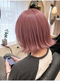 【Homey京都店】ピンクバイオレット×ボブ