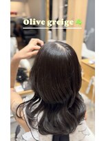 アヴァンス 広島本通店(AVANCE.) 着物ヘア/ダークアッシュ/ミディアムレイヤーカット/広島
