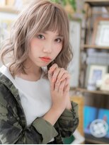 カバーヘア ブリス 大宮西口(COVER HAIR bliss)&nbsp;*bliss大宮*ハイトーン眉上バング☆外国人風ふわふわカールa!