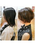 直毛さん必見！低温デジパでふんわりショートボブ