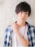黒髪でキマルこなれ感！くせ毛ショートマッシュa