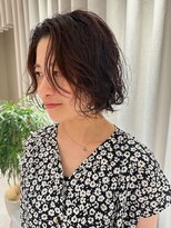 ノラギンザユー(NORA GINZA/U)&nbsp;【古賀】銀座パーマ　パーマ　ボブパーマ　センターパート