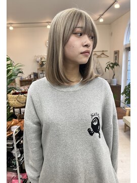 ウッドベル(wood belle) ペールベージュ×ローライト【セクションカラー】