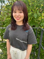 ツイギー 宮西店(TWiGGY) ふんわりミディアムに秋カラーワインレッド