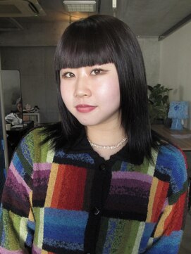 ナループロア ルームー(Nalu pu loa ROOMOO) ナチュラルブラック/透明感ブラウン/ぱっつん前髪