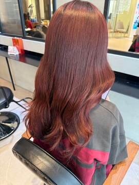 ダブル(W) ブリーチなしダブルカラー/透明感カラー/オレンジブラウン