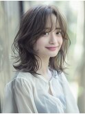 ☆オリーブグレーココアベージュ小顔クラゲヘアー/黒髪/髪質改善