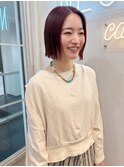 切りっぱなしボブ　レイヤー　ウルフ