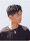 短髪ショートアップバングツーブロック