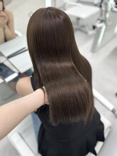 《ワンカラーでも柔らかい質感＊》気になる赤みを抑えた透明感カラー【透明感カラー/ブリーチなし】