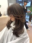 夏カラー/ハイレイヤーのバタフライカット/レイヤーカット