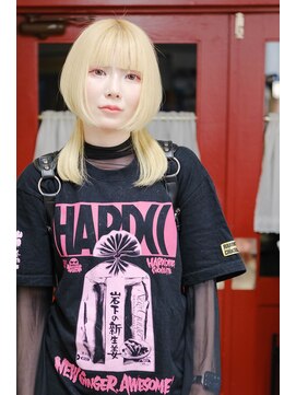 ルーシー ヘアデザインワークス(Lucy Hair Design Works) サロンワーク×ブロンドボブウルフ