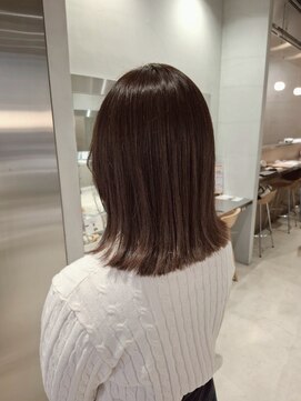 オーガニック リブ 川越(organic+live) 冬の美人ボブ◎切りっぱなし×暗髪グレージュ20代30代