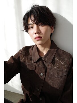 アンド グラフ(& Graph.) シャドウパーマミディアムマッシュメンズパーマ