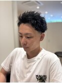 スパイキーショート×テーパーフェード