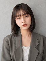 フォト 新宿三丁目(foto) 髪質改善地毛風縮毛矯正くびれレイヤー切りっぱなしボブ