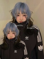 イェッカ パビル(YECCA pabil)&nbsp;ペールブルーからのブラウンのルーツカラー
