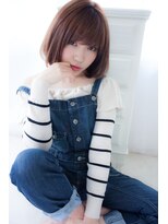 アンジュ ヘアー(Ange hair)&nbsp;アンジュヘアー　大人かわいい　うざバングのフェザーボブ