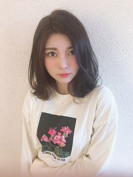 エルサフィロ キタハマ(el zafiro kitahama) 【el zafiro kitahama】ツヤ感アップ　ラベンダーミディボブ