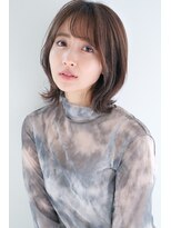 ガリカ 渋谷(Gallica)&nbsp;小顔ウルフレイヤーボブシースルーバング/外ハネ/丸みカール