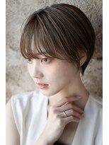 カライングドゥ(ing deux)&nbsp;大人可愛い20代30代40代黒髪前下がりショートボブ丸みショート◎