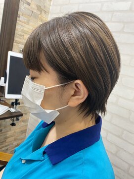 ハサミバイアトリエナガノ 千葉(8sami by atelier nagano) デザインカラー/レイヤーカット/ウエットヘア/オリーブベージュ