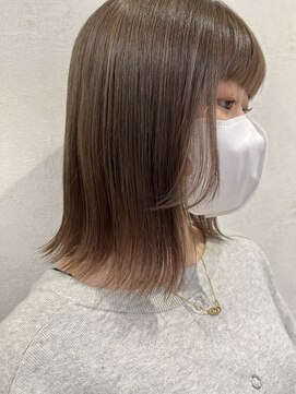 ハイプ(HYPE) 【藤沢/辻堂】ぷつっと切りっぱなしボブ/グレージュ/ベージュ