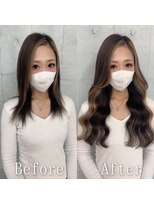 あるじゃんすー 新宿店&nbsp;アッシュベージュ#シールエクステ#フェイスフレーミング#新宿