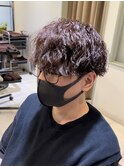 ツイストスパイラルパーマメンズマッシュ波巻きパーマ