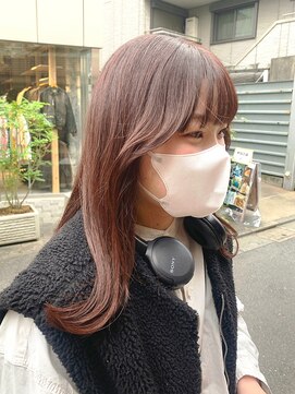 エム(EM) ダブルカラーピンクベージュケアブリーチハイトーン髪質改善