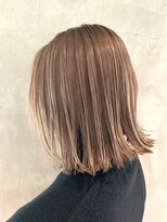 ルネ 北千住(Renee)&nbsp;ミルクティーベージュ_切りっぱなしボブ_外ハネボブ