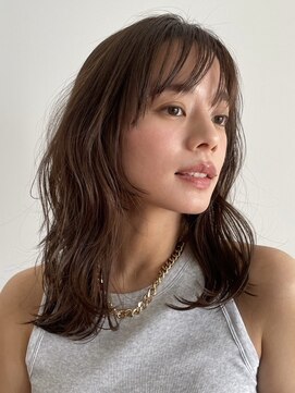 ノイ(noi) 顔周りレイヤーカットくびれヘアミルクティーベージュカラー