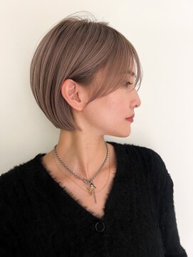 ネイロ バイ ジルブラン 葛西(NeiRo by JIL BLAN) ハイライト白髪ぼかしダブルカラーインナーカラーショートボブ