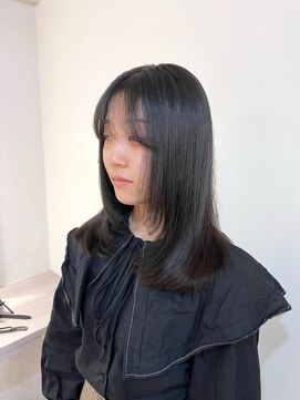 イオエ 梅田(ioe) ダブルカラー/大人ボブ/黒髪スタイル/髪質改善/縮毛矯正