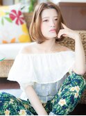 +animo南越谷+フェイスフレーミング!ハイトーンワンレンボブR