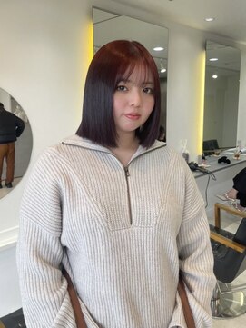 エンリッチヘア(enrich hair) パツッとチェリーカラースタイル