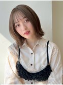20代30代ミニボブココアブラウン小顔美肌ストレート