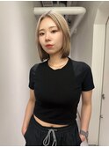 ハイトーンボブ×裾カラー