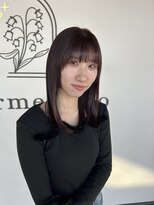 シャルム アロ(Charme Alo) 顔周りレイヤー×レッドブラウン